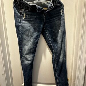 Silver Jeans Girlfriend Jeans in Dark Indigo Blue